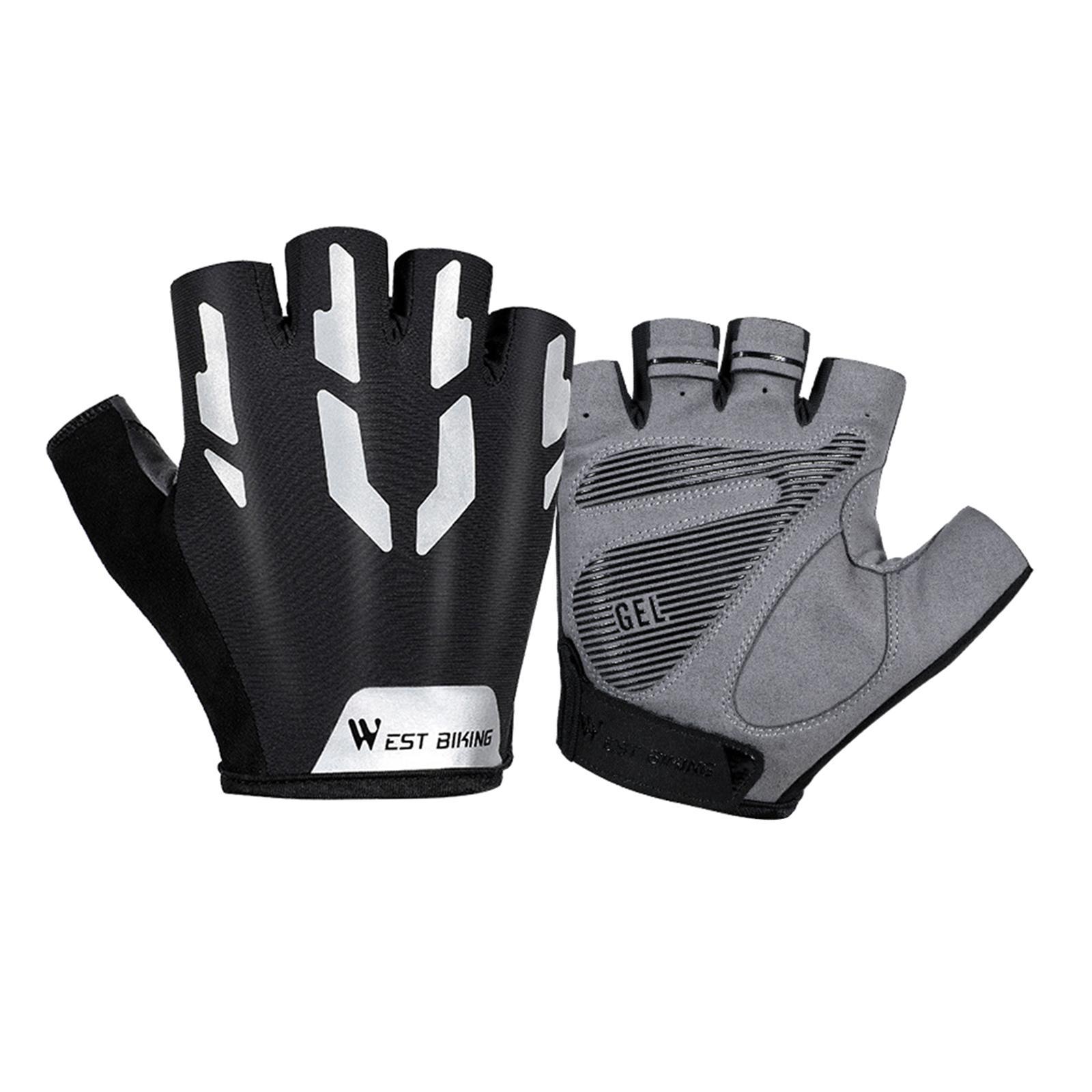 Unisex Cycling Gloves Half Finger Gel Padded Fingerless