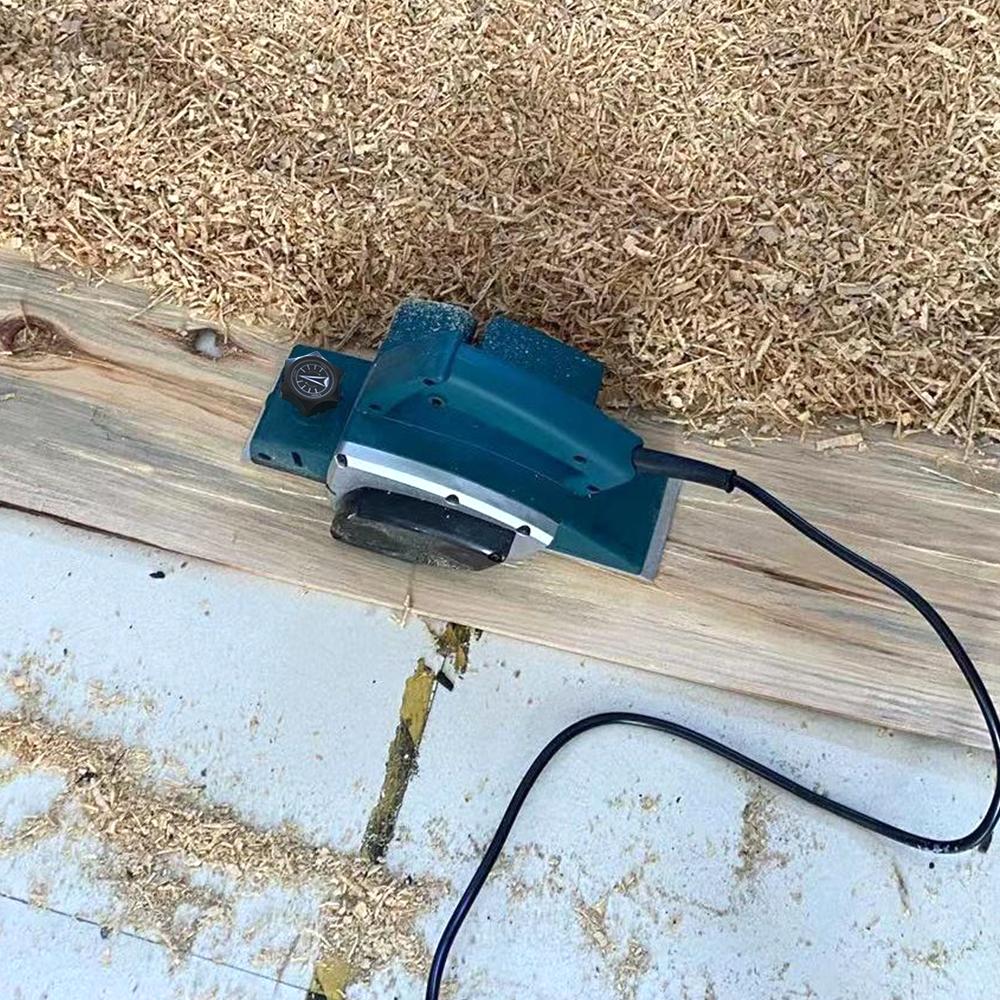 Handheld Electric Planer Multifunction Wood Planer Chamfer Planing Power Tool with Adjustable Cutting Depth Carpenter Woodworking DIY Tool