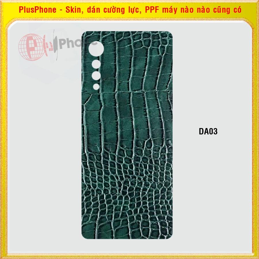 Dán Skin cho điện thoại LG Velvet 5G vân da cá sấu, vân da báo