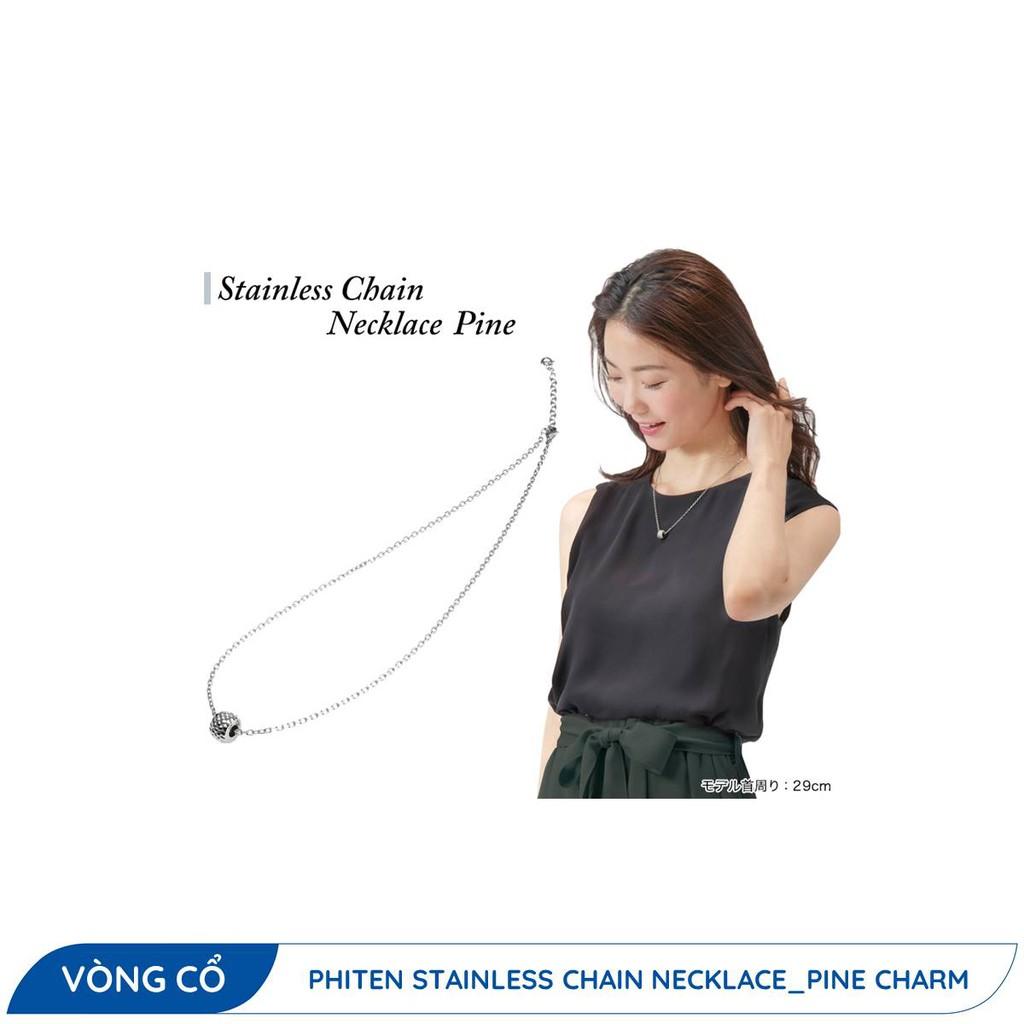 Vòng Cổ PHITEN STAINLESS CHAIN NECKLACE_PINE CHARM - XJE31400