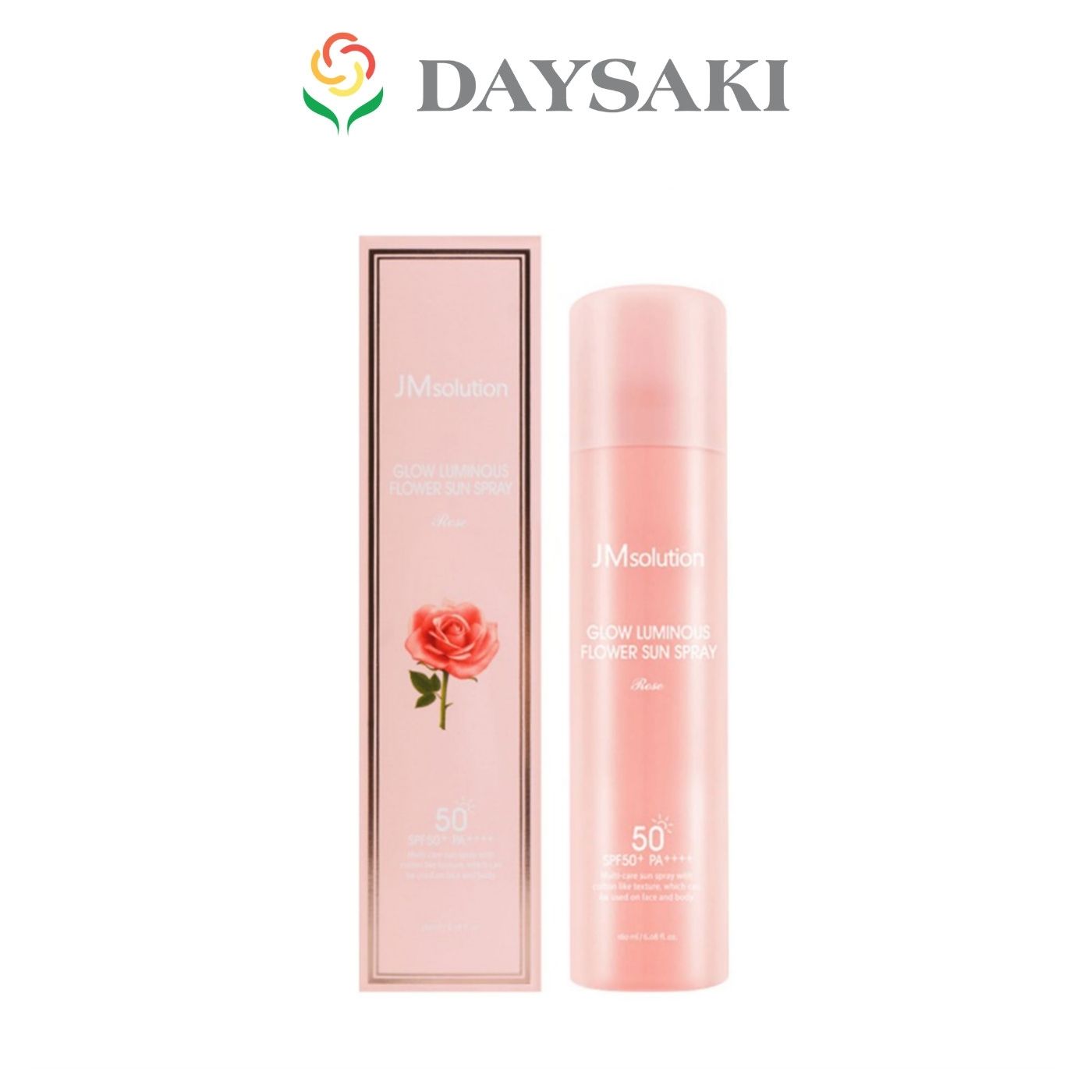 JMSolution Xịt Chống Nắng Toàn Thân Chiết Xuất Hoa Hồng Glow Luminous Flower Sun Spray SPF50+ PA++++ 180ml