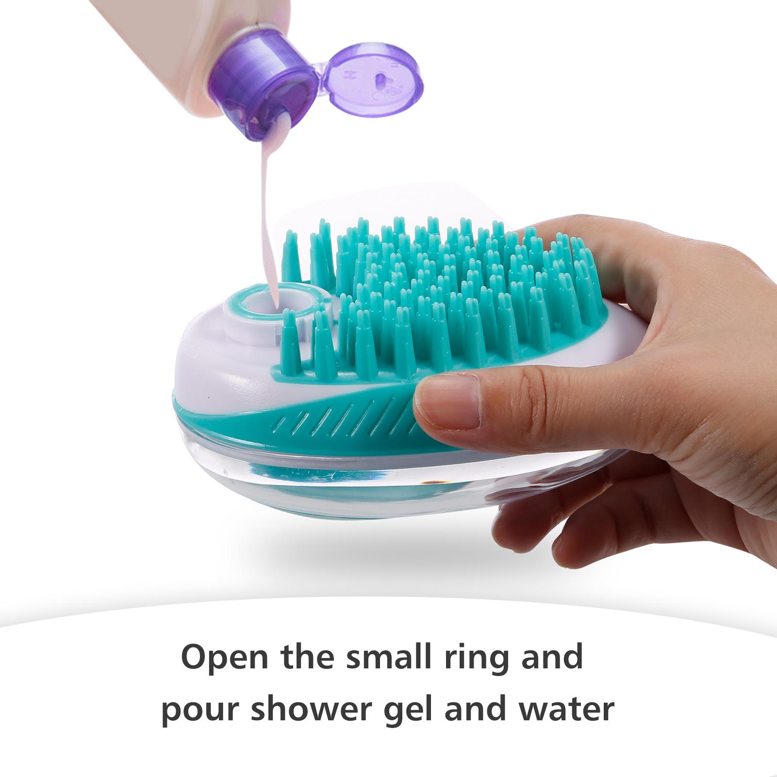 2 trong 1 Bàn chải lông, tắm, massage cho thú cưng