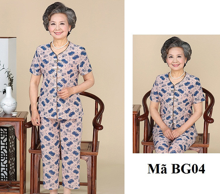 Bộ Đồ Mặc Nhà Cho Người Già - BG04  (Size