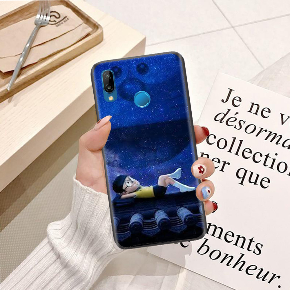 Ốp lưng điện thoại Huawei Nova 3E viền silicon dẻo TPU  hình Doremon Làm Duyên - Hàng chính hãng