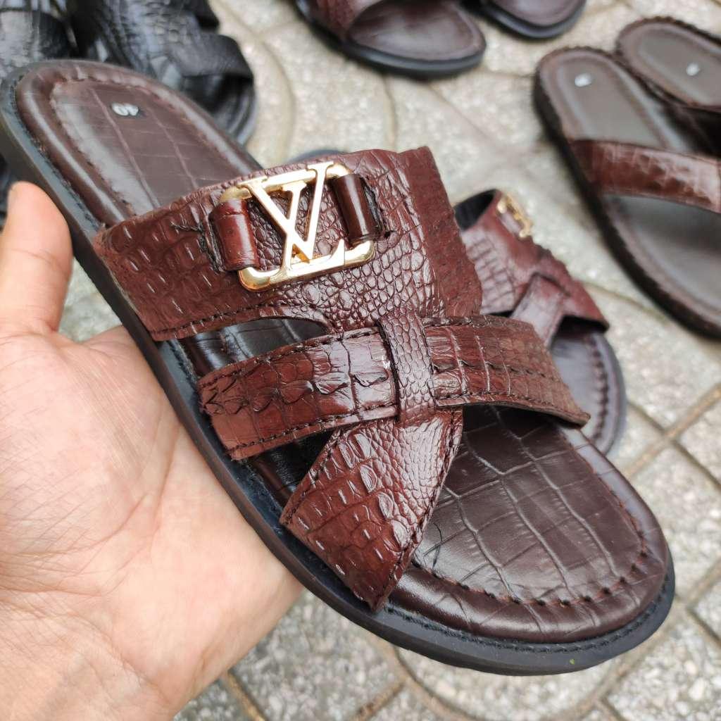 Dép sandal Da cá sấu đẹp lịch sự - Rất phù hợp người lớn tuổi!