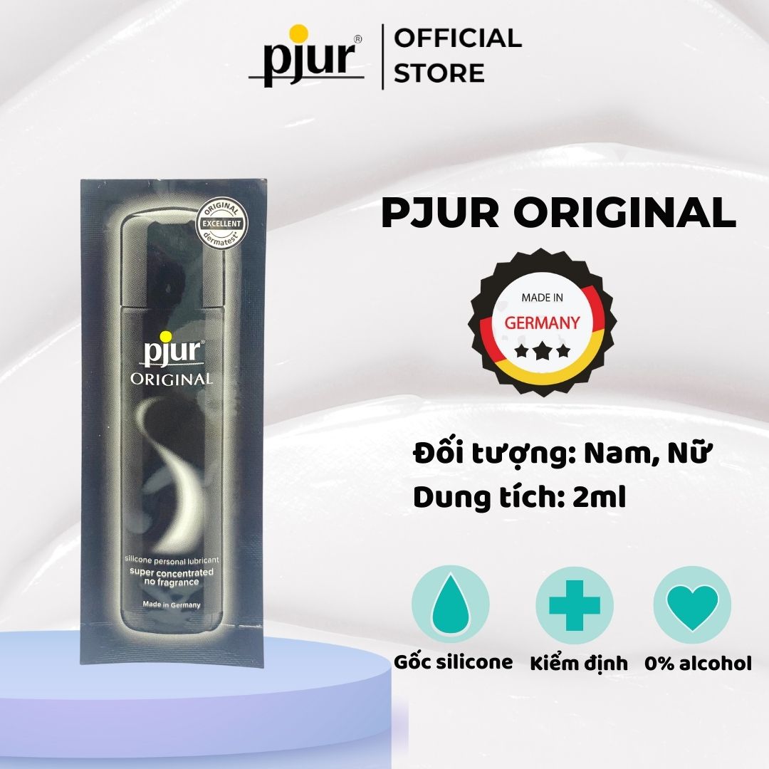 Combo 3 gel bôi trơn silicone Pjur Original túi 1.5ml hiệu quả cao, không gây bết dính thành phần an toàn cho da