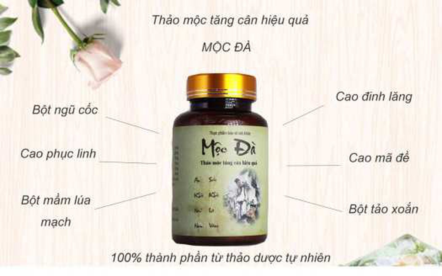 Tăng Cân Mộc Đà Giúp Hỗ Trợ Tăng Cân,Bồi Bổ Sức Khỏe Cung Cấp Các Dưỡng Chất Tốt Cho Cơ Thể