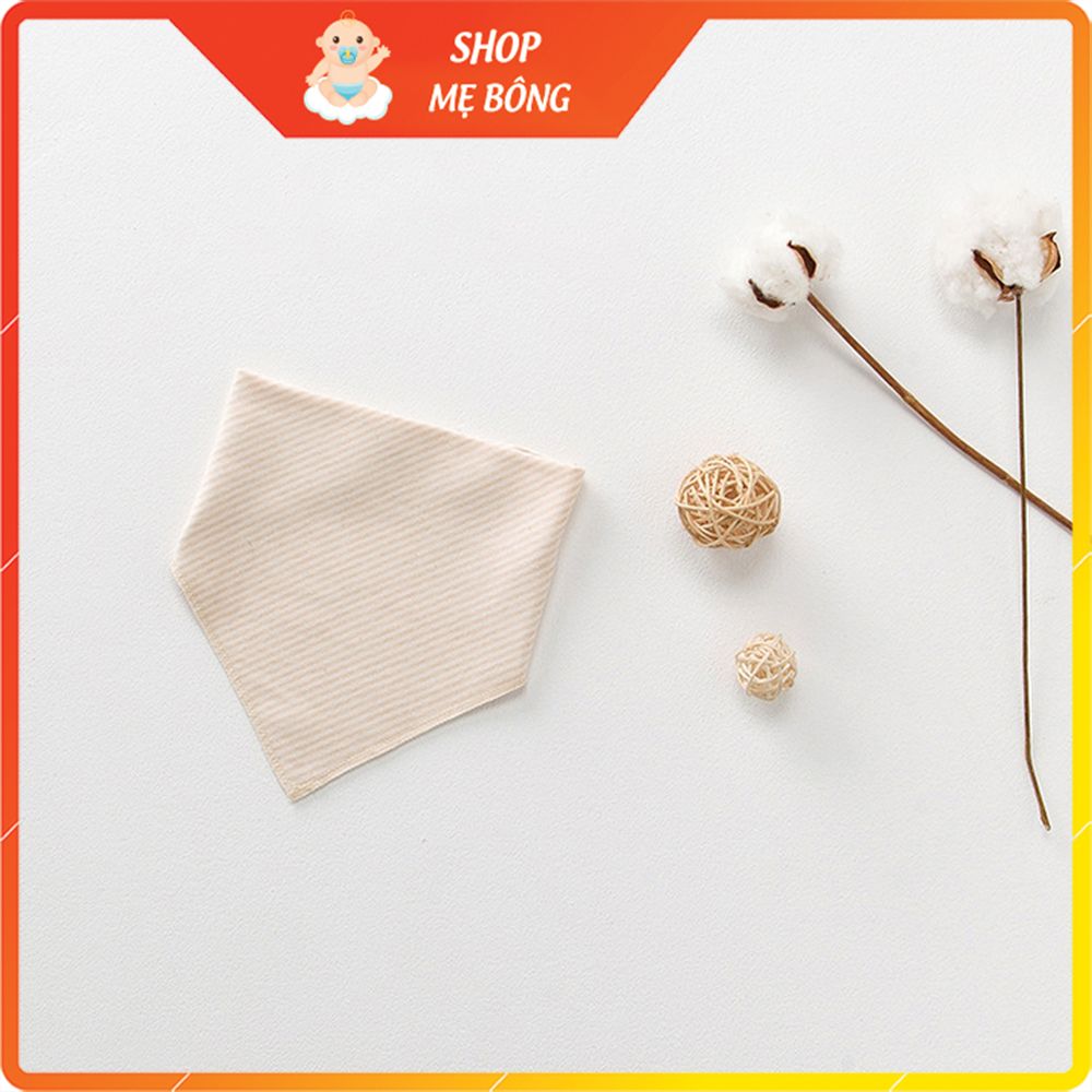 Khăn yếm tam giác Cotton 100% cao cấp, mềm mại, an toàn (khăn yếm Organic