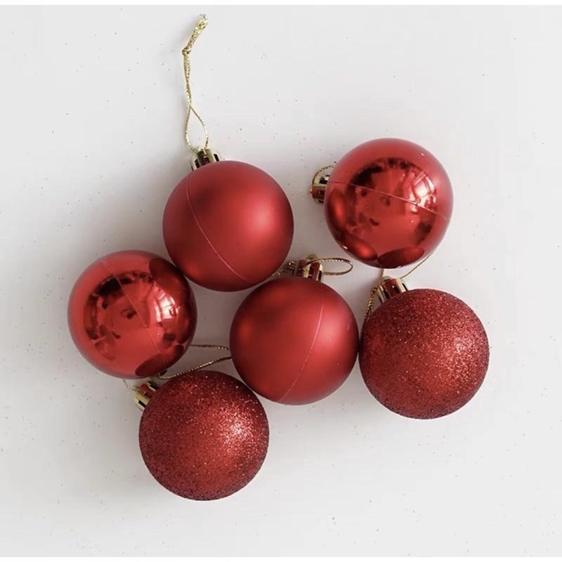 Set 6 Trái Châu 4cm Treo Trang Trí Cây Thông Noel, Nhiều Màu Lấp Lánh
