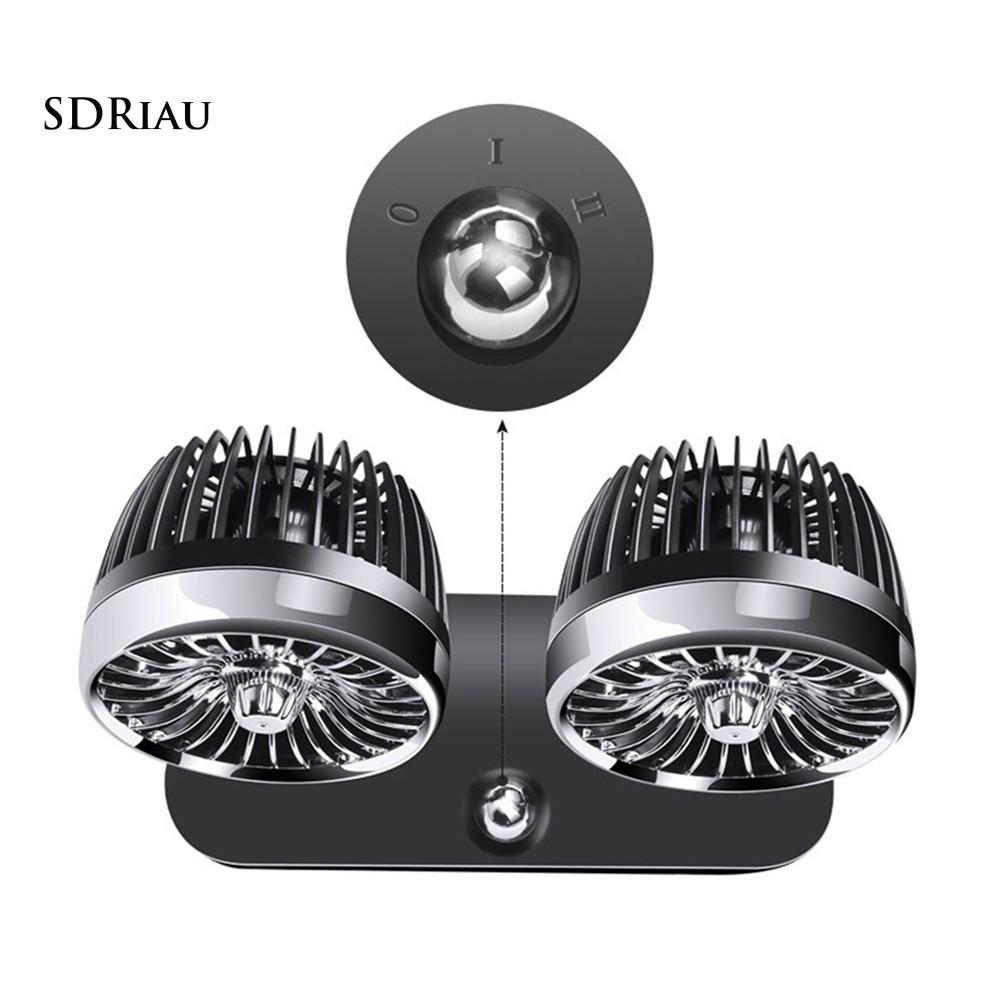 Quạt Làm Mát Hai Đầu 12 / 24v Cho Xe Hơi / Xe Tải