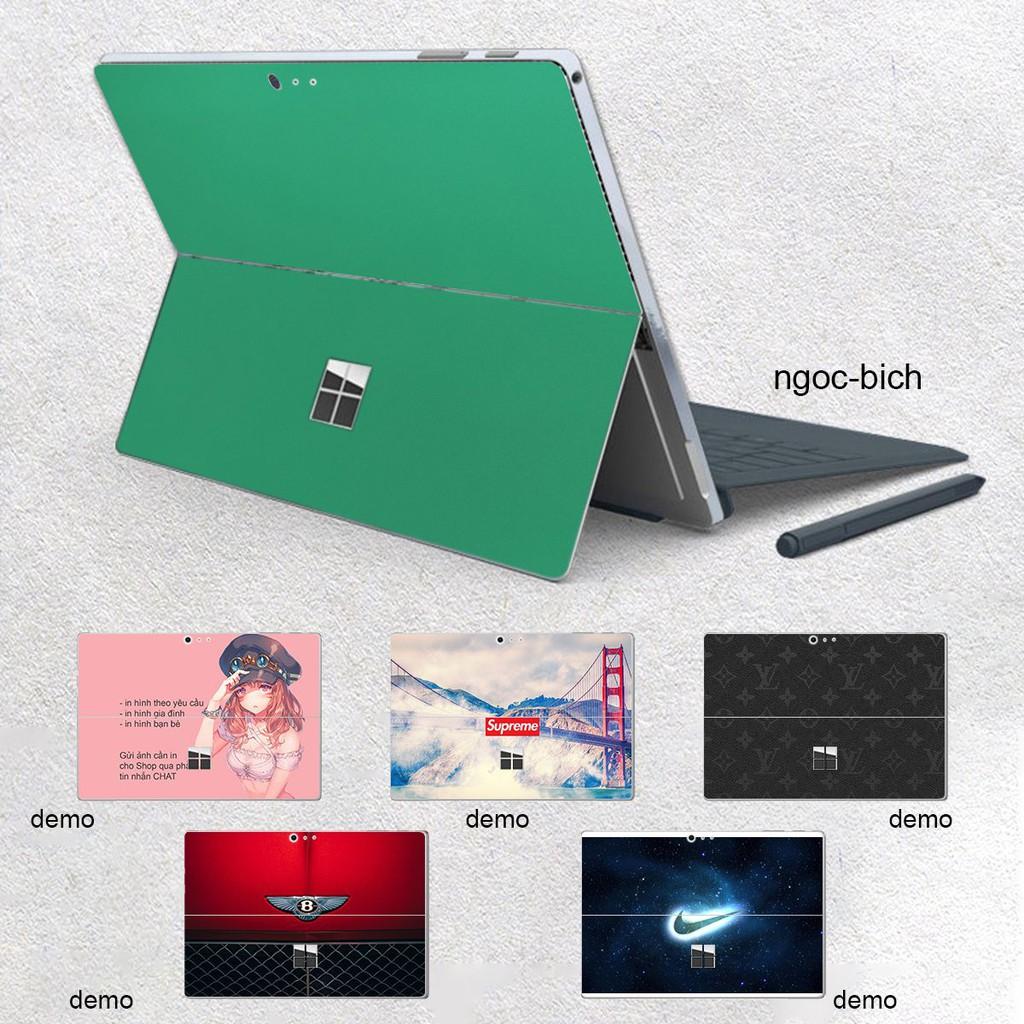 Skin dán Aluminum Chrome xanh ngọc bích cho Surface 3 2015; Go, Go 2, Go 3; Pro 2 3 4 5 6 7 8 X