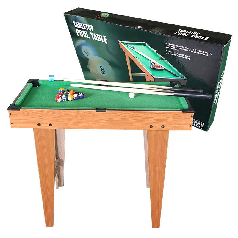 Đồ chơi bàn Bi-A bằng gỗ chân cao 69x37x60cm Table Top Pool Table TTP-69CC cho cả người lớn và trẻ nhỏ - Hàng chính hãng