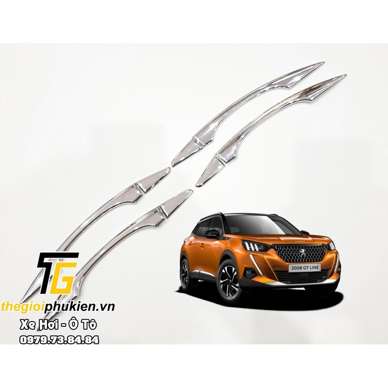 Bộ ốp tay nắm cửa, hõm cửa xe Peugeot 3008 mạ Crom