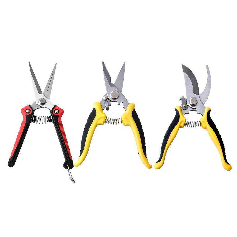 3 Kéo Cắt Tỉa Làm Vườn Tỉa Cây Cầm Tay Máy Tỉa Bằng Tay Vườn Secateurs Cắt Nhánh Thép Không Gỉ <<