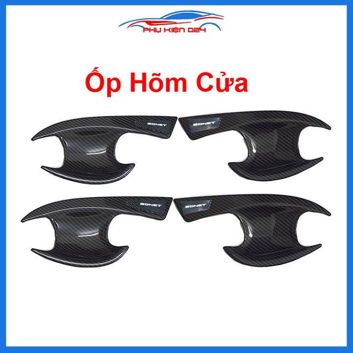 Ốp tay hõm Sonet 2021-2023 vân Cacbon bảo vệ chống trầy cửa xe