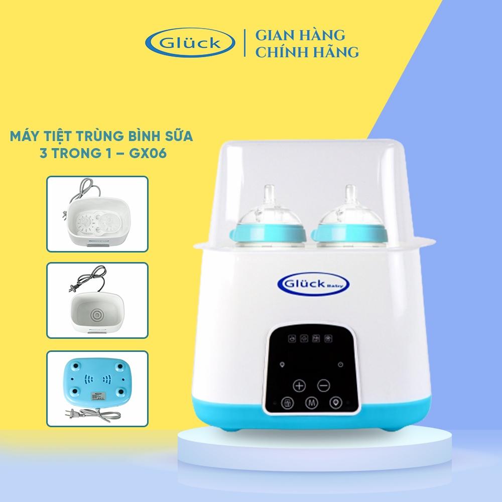 Máy tiệt trùng bình sữa, hâm sữa, thức ăn 3 trong 1 GX06 Gluck Official