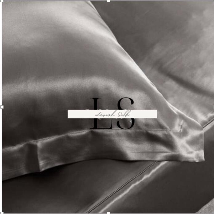 Bộ Ga Gối Phi Lụa Lavish Silk Cao Cấp Mát Lạnh Hàng Loại 1 Không Nối Vải - Xám Đậm