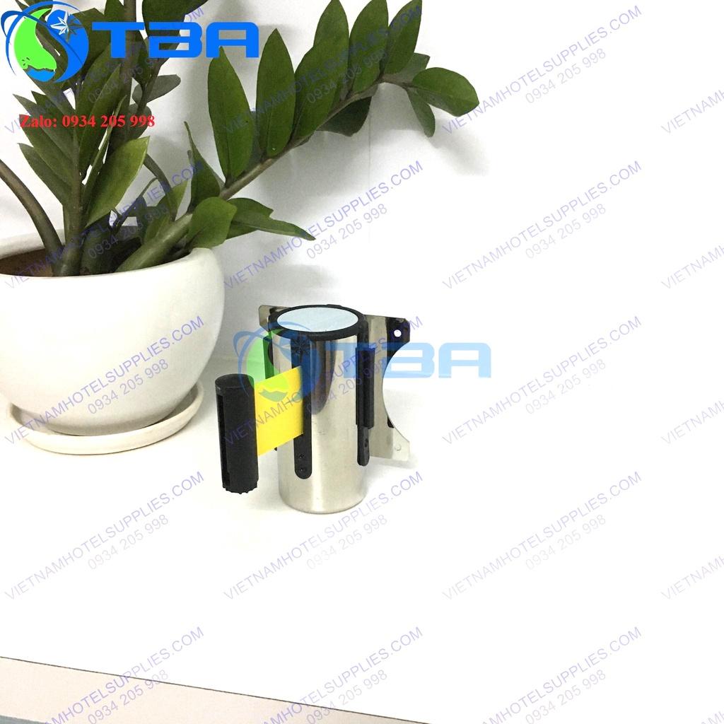 Đầu dây trụ chắn gắn tường inox dây căng 2m màu vàng cao cấp