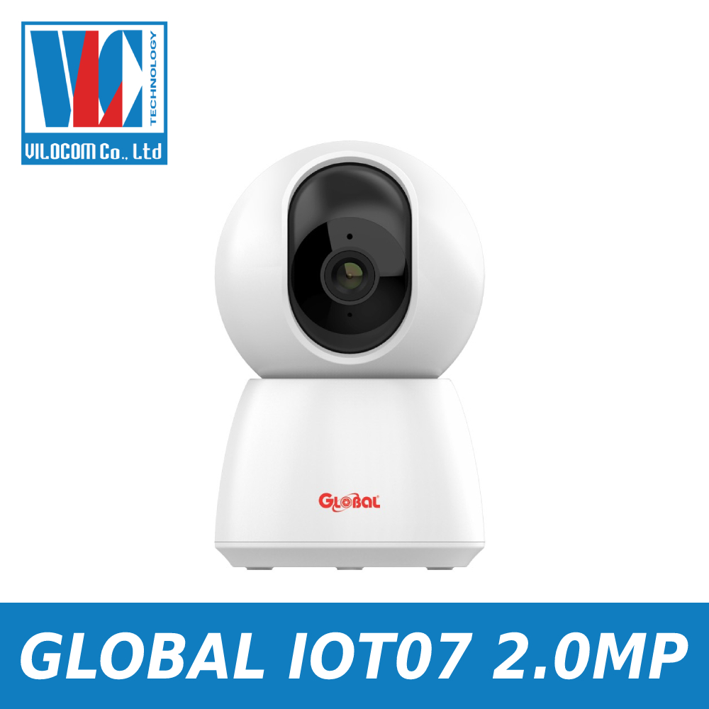 Camera IP Wifi 2.0MP Full HD GLOBAL IOT 07, Xoay 360, Đàm thoại 2 chiều, Theo dõi chuyển động - Hàng Chính Hãng