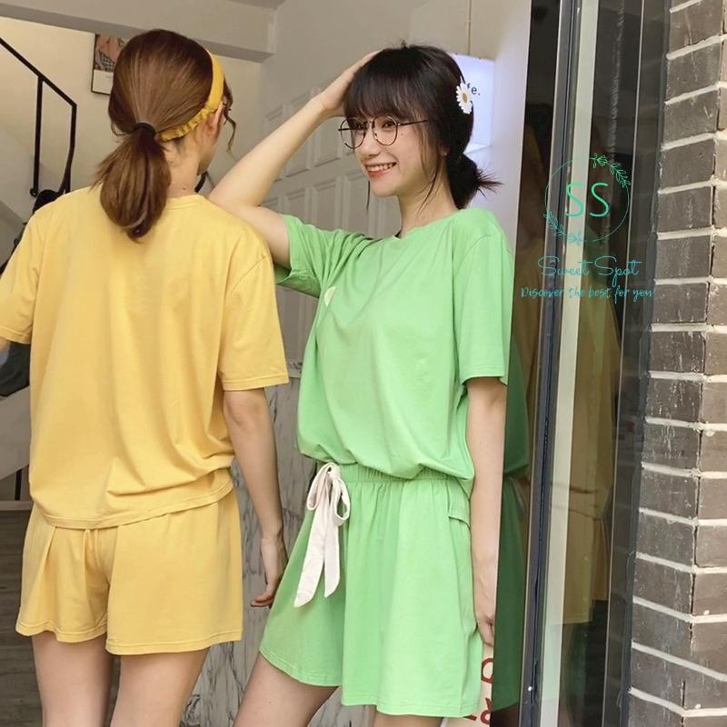 Set đồ nữ, đồ bộ mặc nhà, bộ đồ Hàn Quốc đi chơi, đi du lịch cotton cao cấp