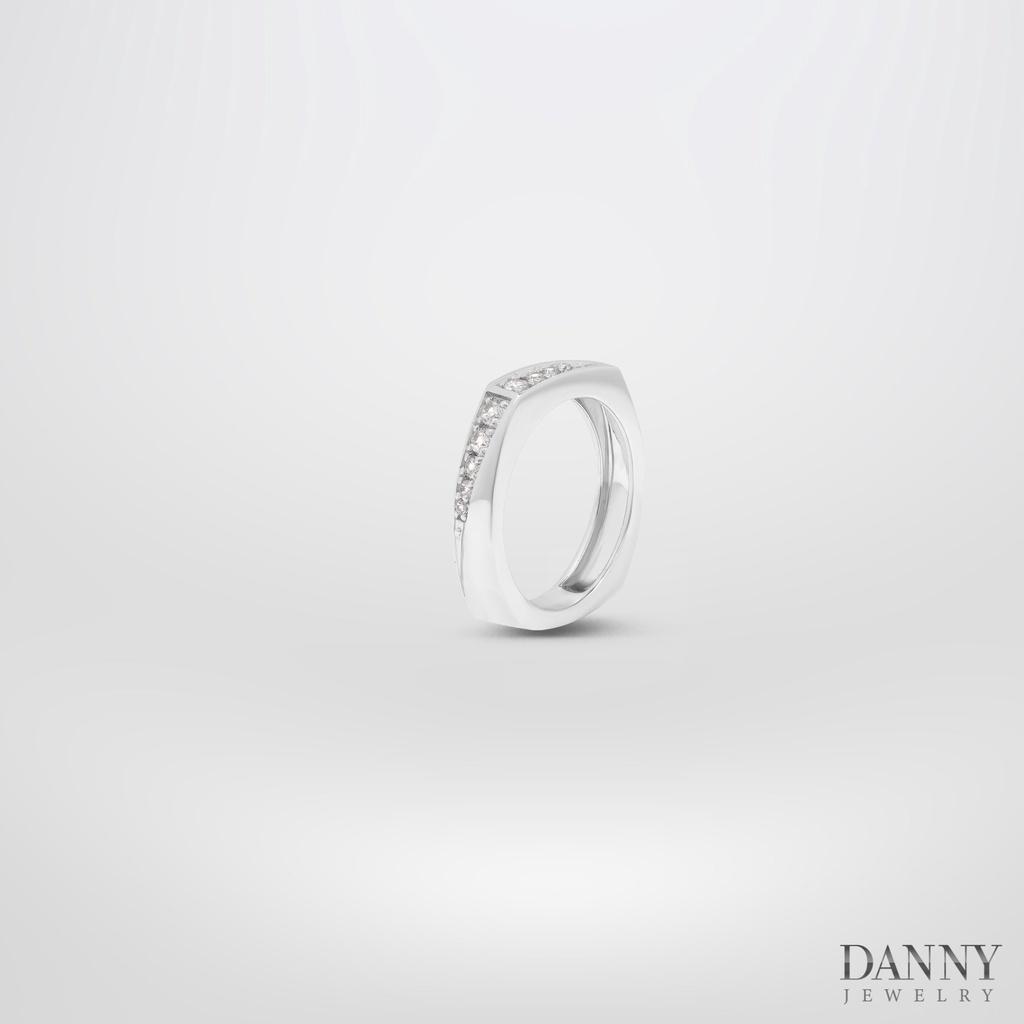 Nhẫn Đôi Danny Jewelry Bạc 925 Đính Đá CZ Xi Rhodium N0084/N0085