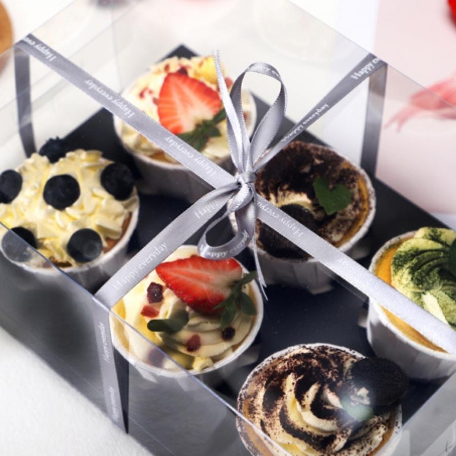 Hộp Đựng Bánh Cupcake Muffin 12 Bánh Phụ Kiện Trang Trí Trong Suốt Sang Trọng - BOXMF12IN