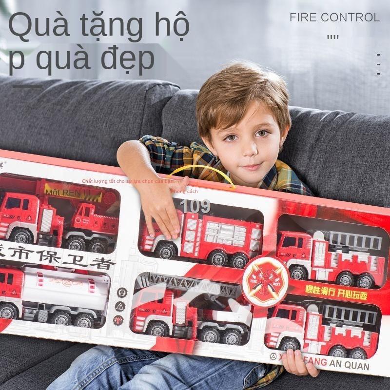 Set 6 mô hình xe cứu hỏa cỡ lớn cao cấp cho bé,xe đồ chơi cứu hoả, xe thang, xe bồn cứu hoả, xe xịt nước, đồ chơi ô tô