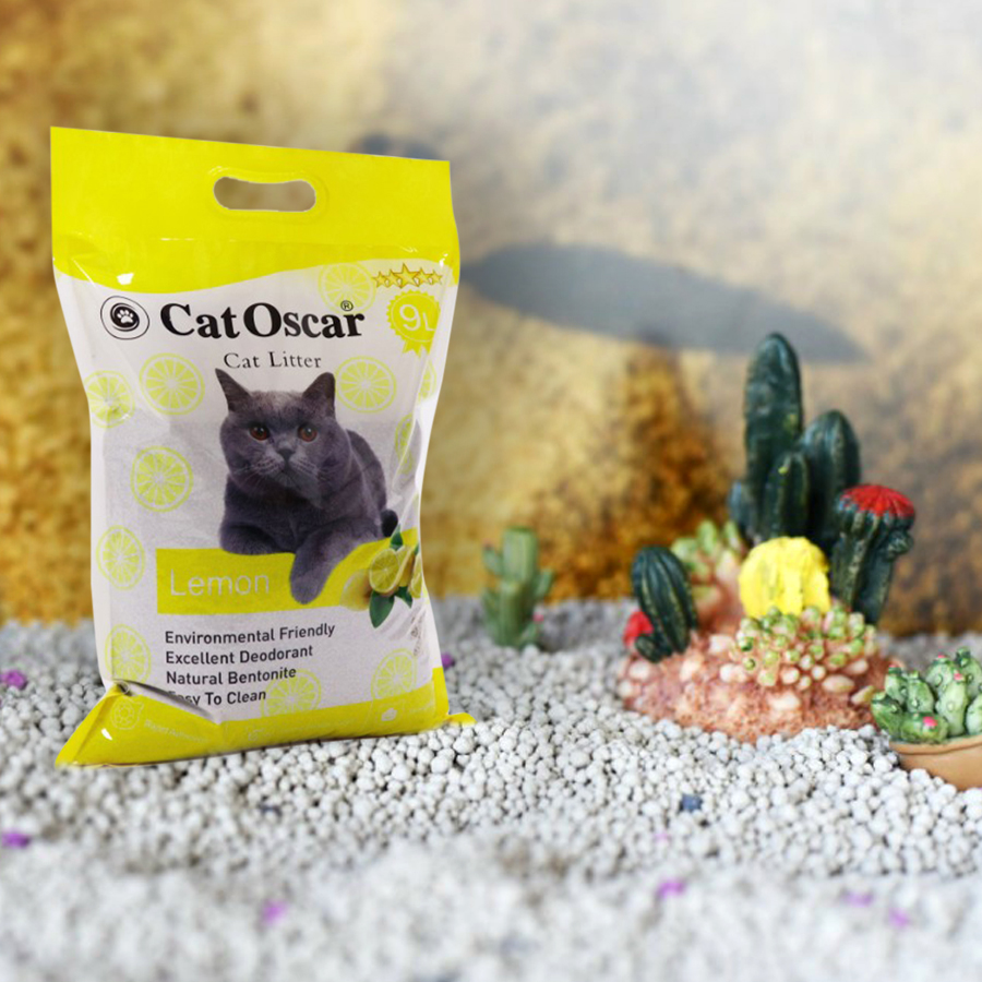 Cát Cho Mèo Đi Vệ Sinh - Cat Oscar 9L  (ComBo 6 bịch ) Hàng Chính Hãng Cho Mèo Anh