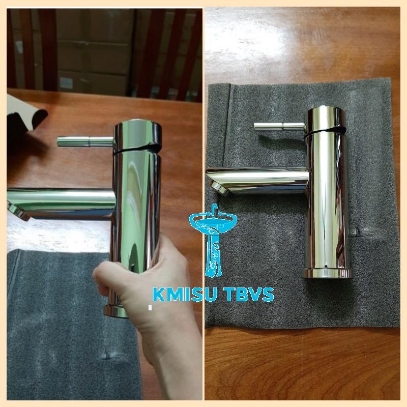 Vòi labo tròn bóng, vòi rửa mặt nóng lạnh inox bóng - KMISU thiết bị vệ sinh