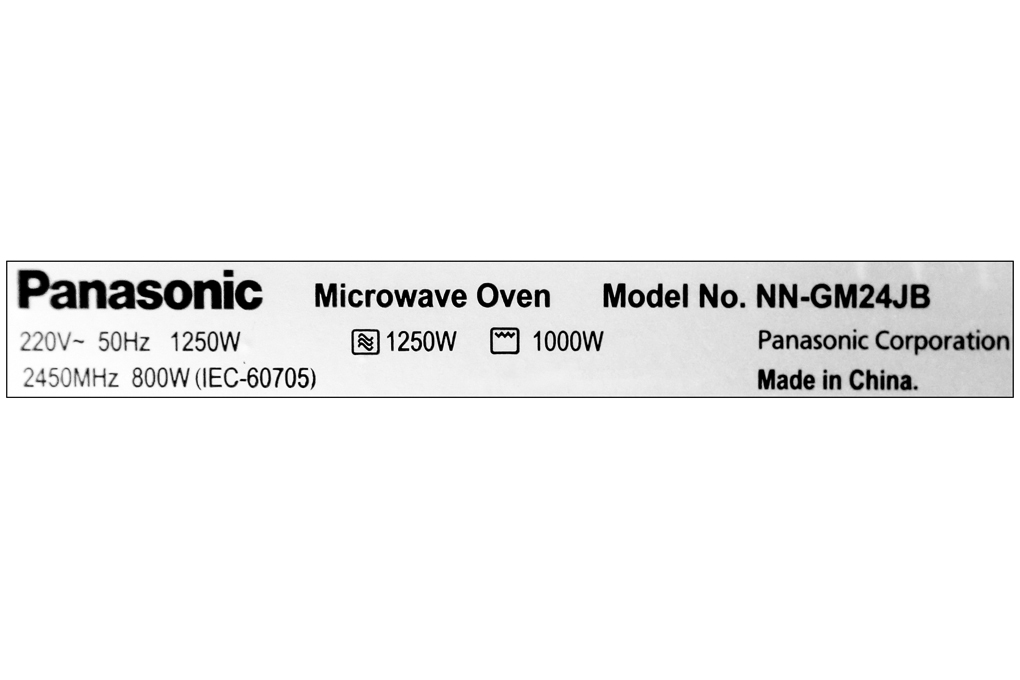 Lò vi sóng Panasonic NN-GM24JBYUE 20 lít - Hàng chính hãng