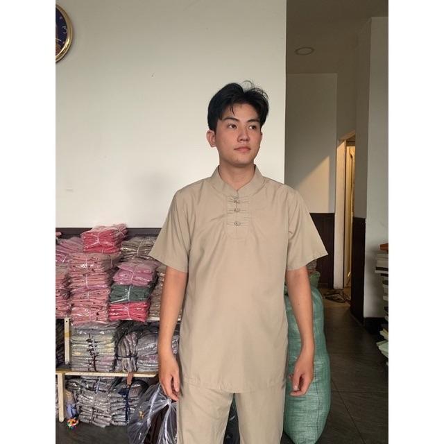 Đồ Lam Đi Chùa # Trụ Nam 3Nút # Quần Áo Nam # Đồ Bộ Nam