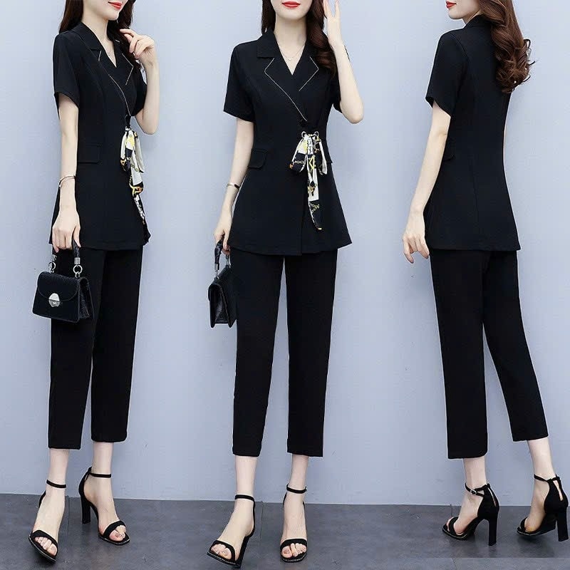 SET BỘ VEST NỮ PHỐI NƠ CAO CẤP
