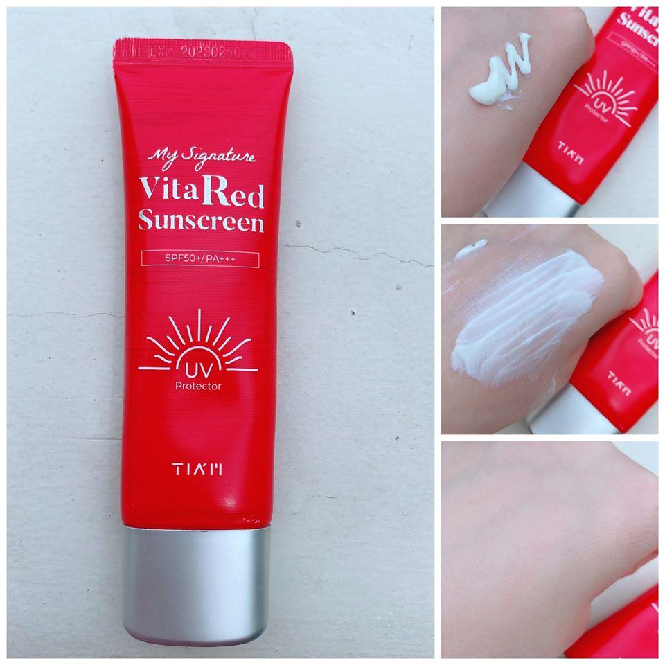 Kem Chống Nắng Dưỡng Trắng, Nâng Tông Da TIA'M MY SIGNATURE VITA RED SUNSCREEN SPF50+/PA+++