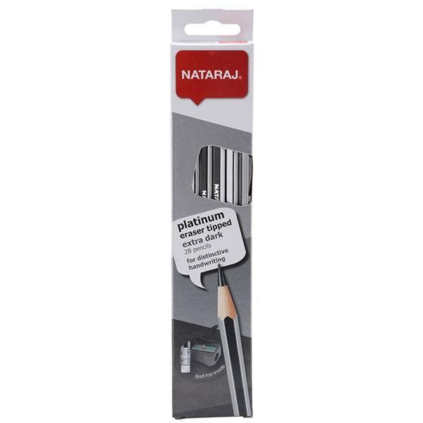 Hộp 12 Bút Chì Đen 2B NATARAJ NA-2B  + Tặng 1 Chuốt Chì
