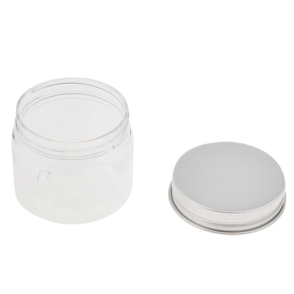 2x10pcs Empty Cosmetic Pots Lip Balm Container Jar Aluminum Cap Tins 50ml