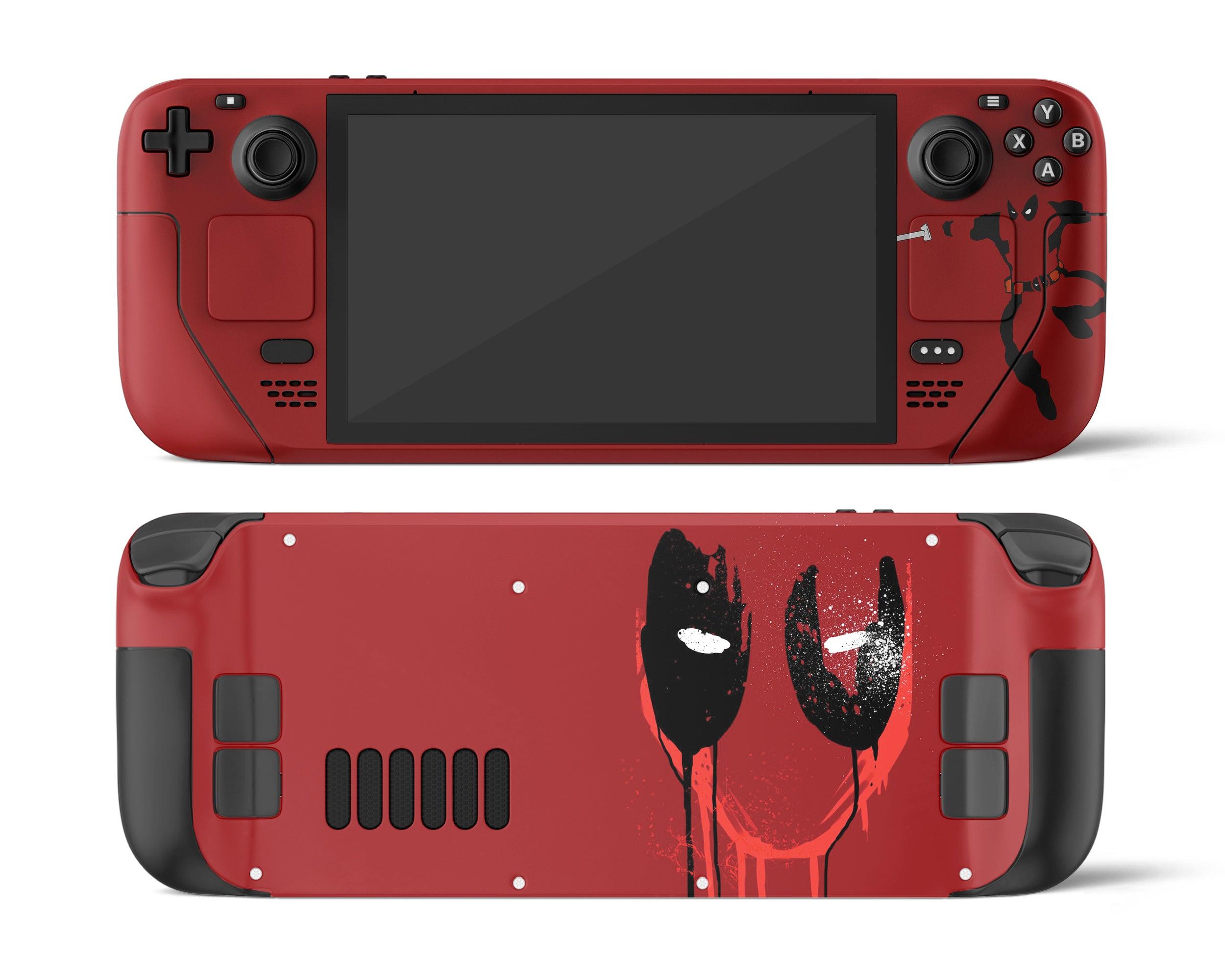 Skin dán Steam Deck mẫu Deadpool Red Splatter (Đã cắt sẵn chi tiết, dễ dán)