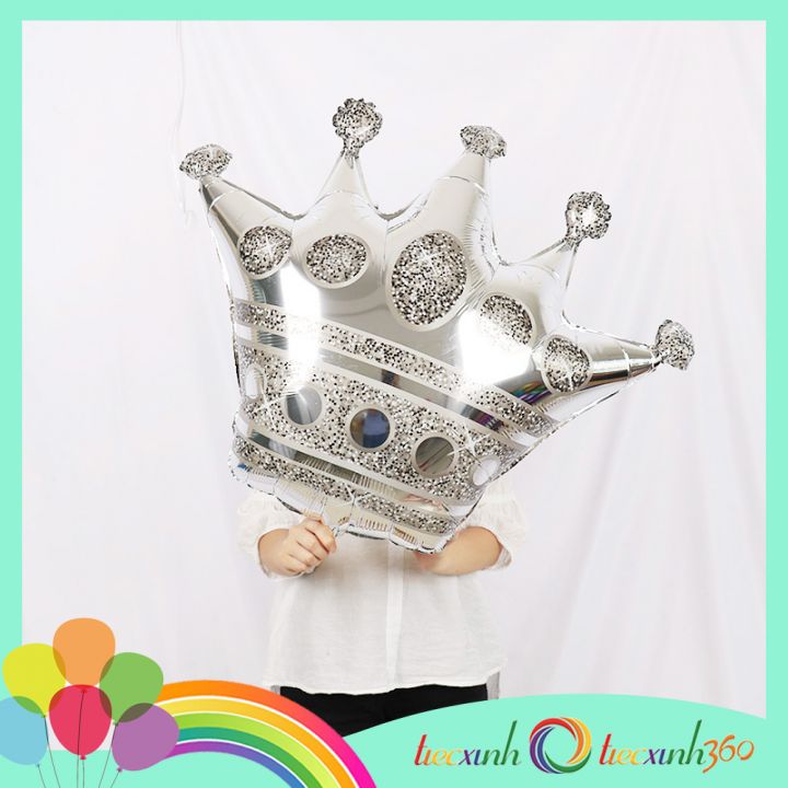 Bong bóng trang trí tiệc xinh hình vương miện