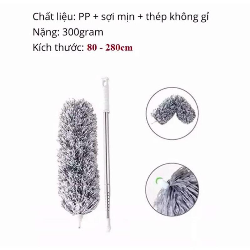 CHỔI QUÉT TRẦN NHÀ, QUÉT BỤI BẨN TRÊN CAO TIỆN LỢI CÓ ĐẦU UỐN CONG TIỆN DỤNG