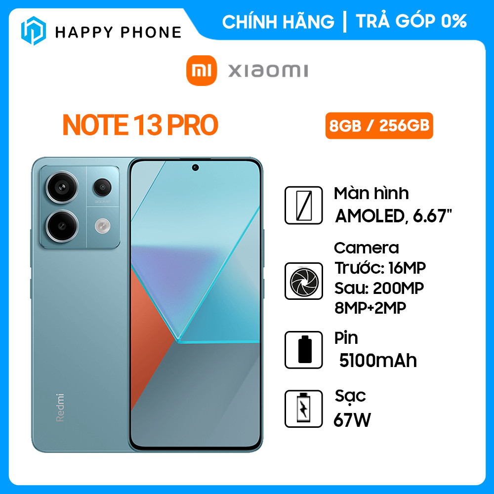 Điện Thoại Xiaomi Redmi Note 13 Pro 5G 8GB - 256GB - Hàng chính hãng