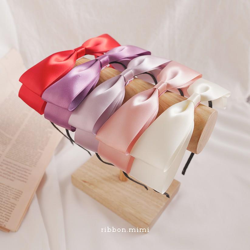 Băng Đô Nơ To Đủ Màu Handmade Đính Giuẵ Cao Cấp Ribbon.mimi