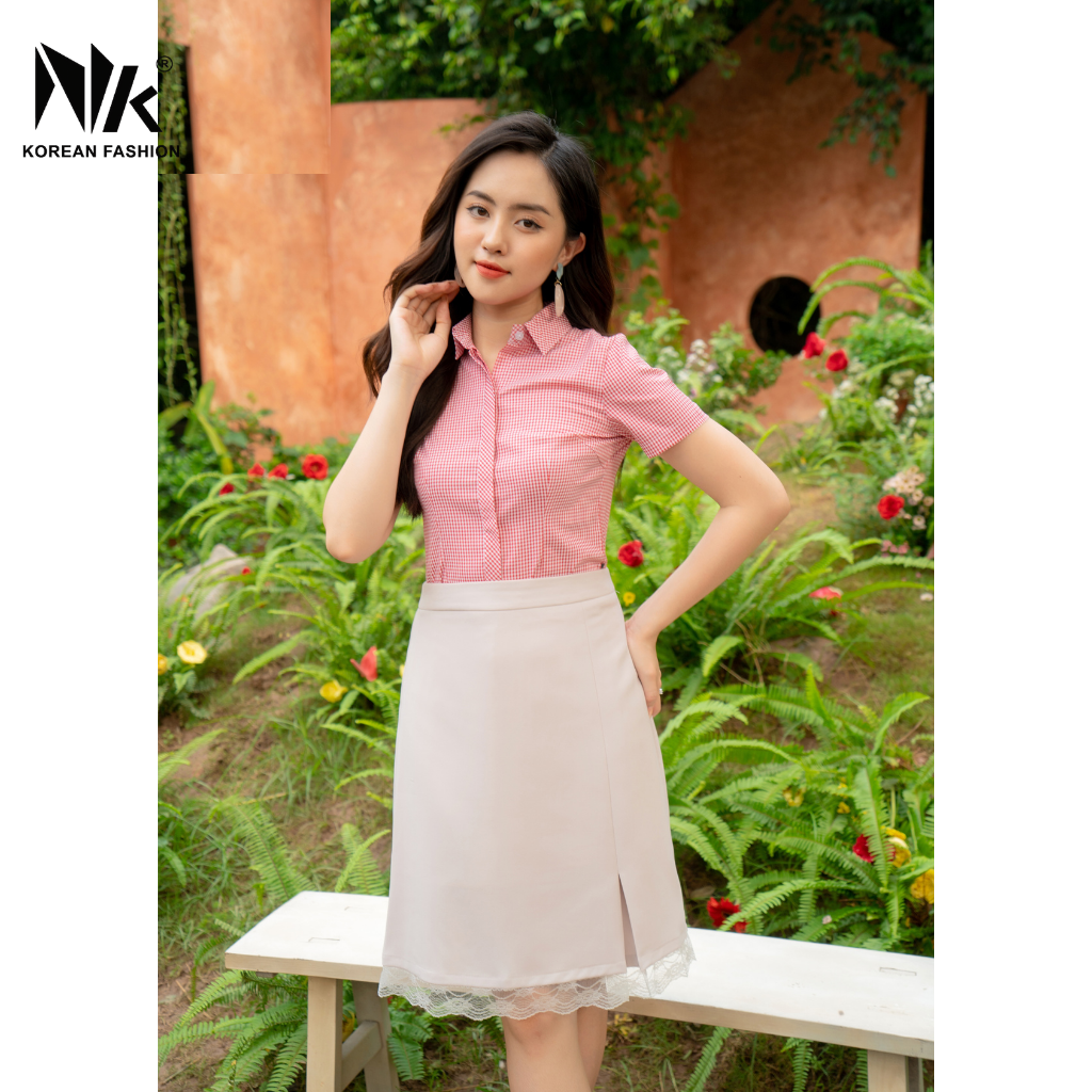 Mua Áo Sơ Mi Nữ Công Sở Thiết Kế Họa Tiết Caro Đẹp Ngắn Tay Vải Hàn Cao Cấp Không Nhăn Nhàu NK FASHION NKSM2012010 - Xanh - L tại NK FASHION OFFICIAL Mua Áo Sơ Mi Nữ Công Sở Thiết Kế Họa Tiết Caro Đẹp Ngắn Tay Vải Hàn Cao Cấp Không Nhăn Nhàu Nk Fashion Nksm2012010 - Xanh - L Tại Nk Fashion Official