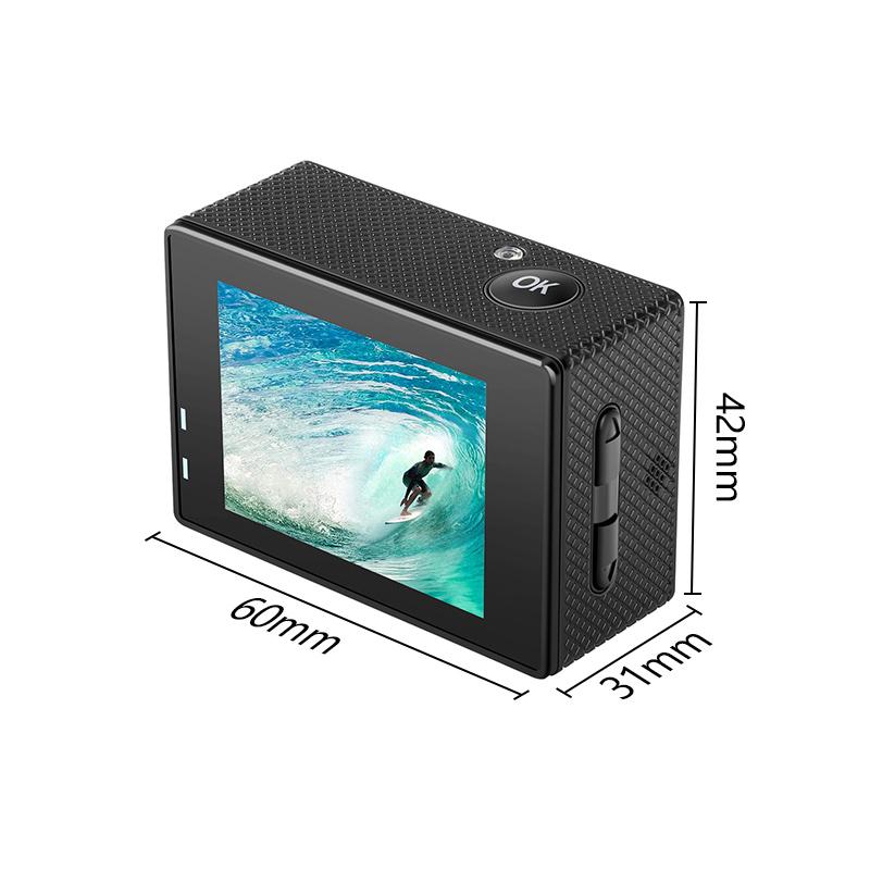 Camera hành động 4K Ultra HD 60fps WiFi 24MP 2.0 inch 170d Underwater Go Waterproof Pro Mũ bảo hiểm Ghi máy Camera cam