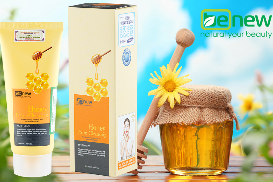 Sữa rửa mặt mật ong Benew Honey Foam cleansing Hàn Quốc 100ml