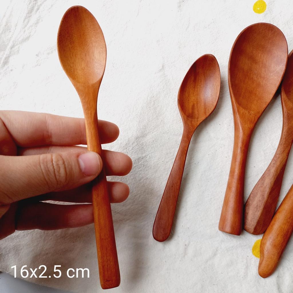 Bộ Thìa Gỗ Nhãn Ăn Cơm, Soup, Chè, Thìa Khuấy Sinh Tố, Cà Phê, Decor Chụp Ảnh