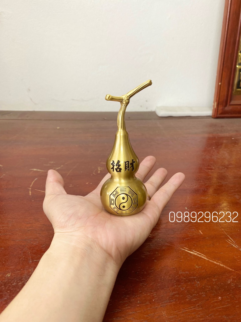 Hồ lô Tài Phúc bằng đồng cỡ nhỏ cao 13cm