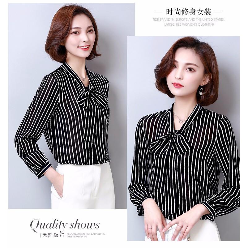 Áo sơ mi sọc nữ cao cấp