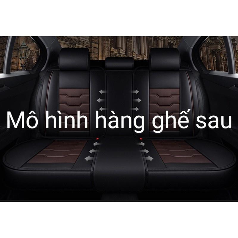 Bộ 5 ghế lót ô tô, Mẫu đủ mảu 7 sự lựa chọn, thêm 2 gối, chất da cao cấp, May đường vân dập nổi 3D xu hướng thể thao