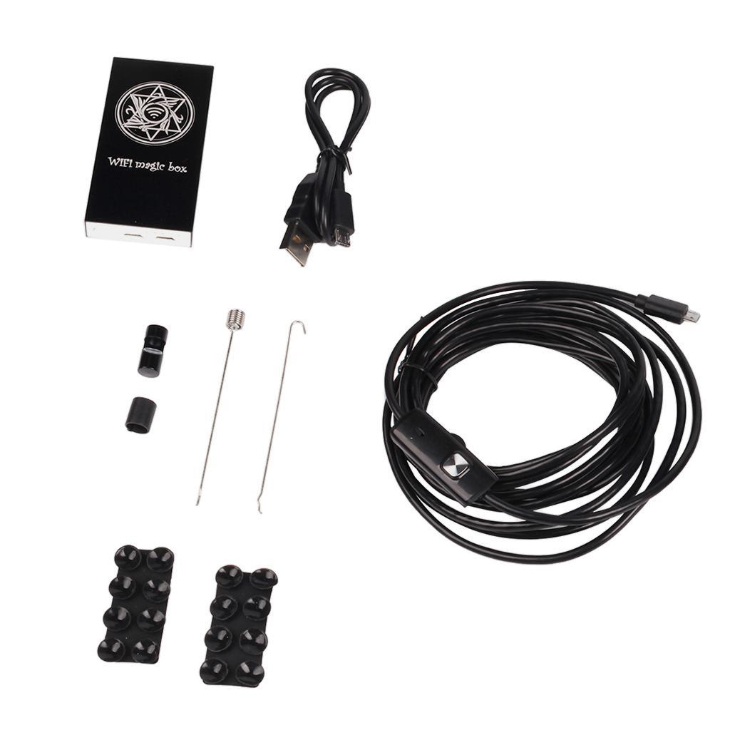 F100 8mm Wifi Waterproof Borescope Inspection Camera Adjustable LED Light for Android IOS Computer Tablet PC Phone