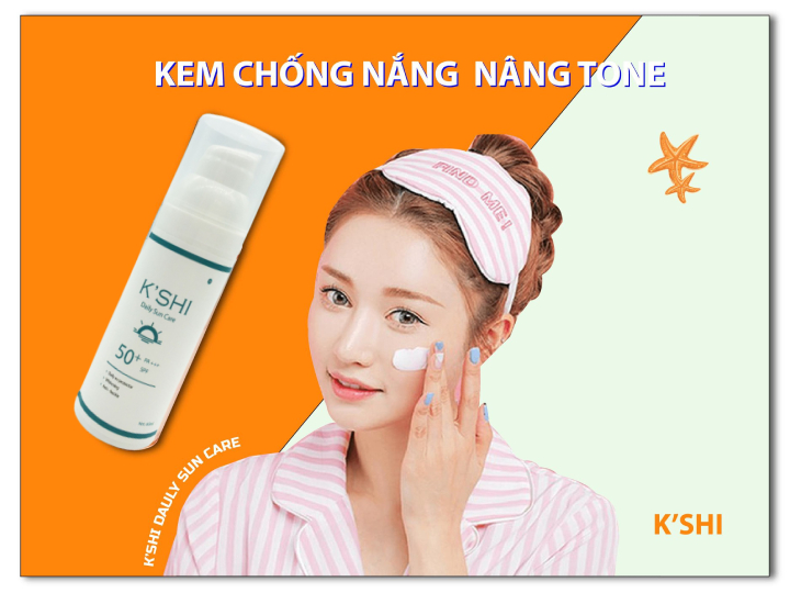 Kem Chống Nắng K'shi Bảo Vệ Tối Ưu, Nâng Tông Tự Nhiên Và Dưỡng Trắng Da Với SPF 50+ PA+++ 60ml