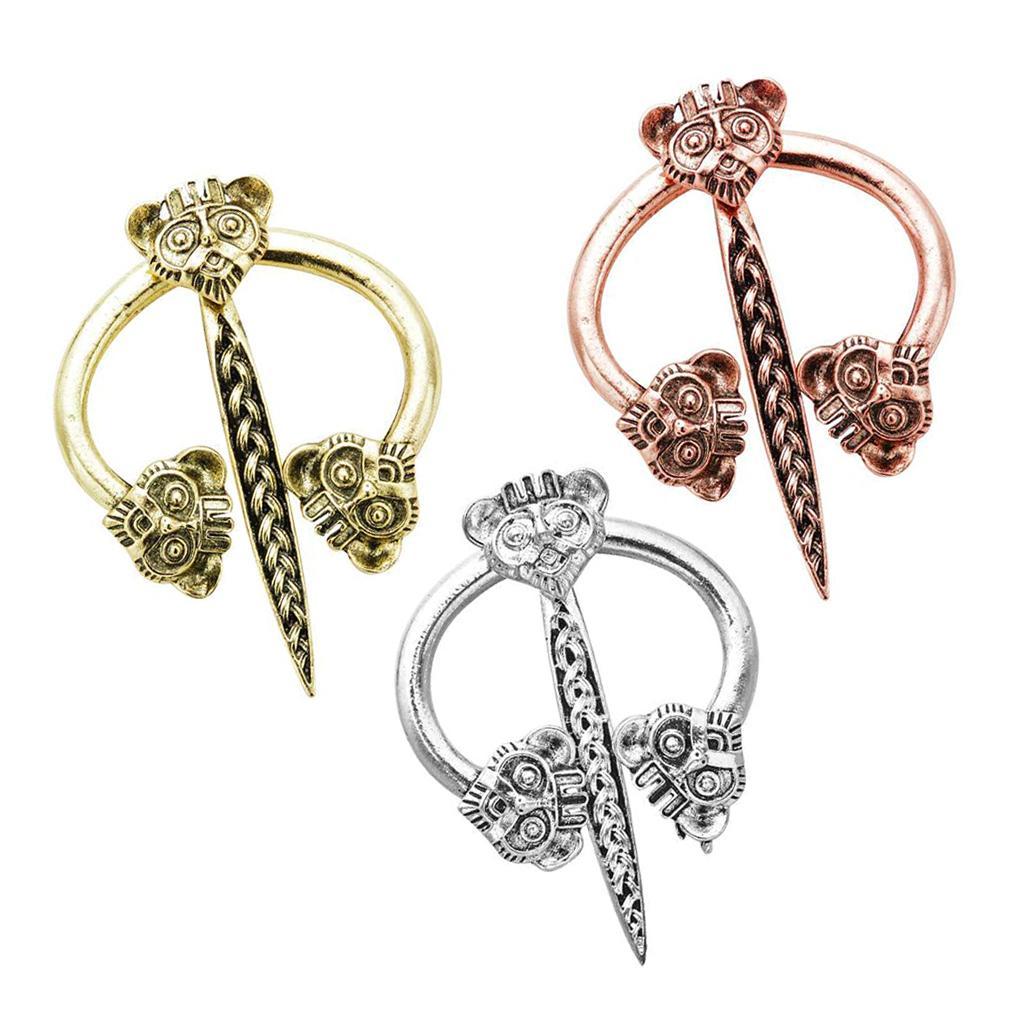 Viking Brooch Scarf Pin Corsage Charms Medieval Jewelry Clothes Badge